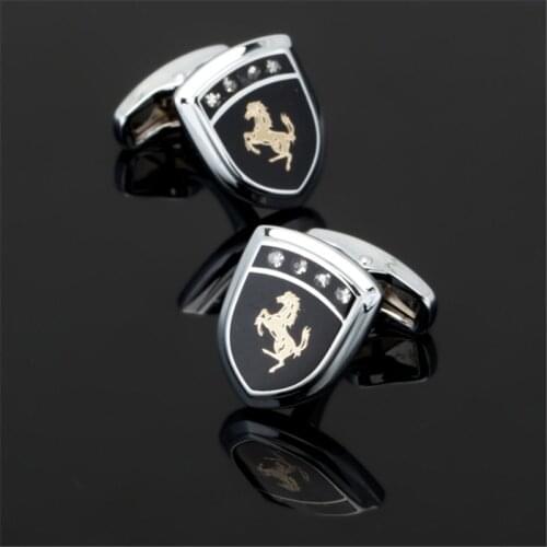 Free shipping, new Crystal Horse Cufflinks fashion mens shirt Cufflinks senior designer exclusive design brand button gift