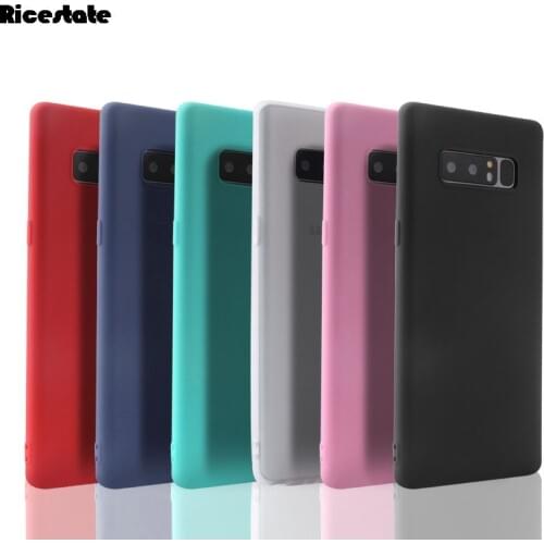 Case For Samsung Galaxy Note 8 Matte solid color Cover For Samsung S7 edge S8 S9 S10 S20 Ultra Note 8 9 10 Plus Silicone case