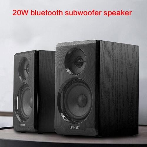20W Bluetooth 5.0 Speaker R33BT Wooden Computer High-power Audio Desktop Notebook Bluetooth Home Desktop Subwoofer Support AUX