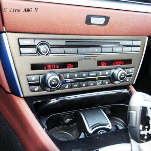 For BMW F07 5 Series GT Car CD Control Panel Sticker CD Panel Frame Decoration For M performance Refit Interior Auto Accessories