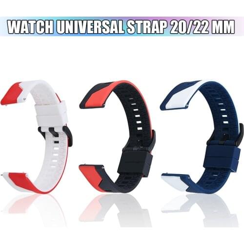 Dual Colors Sport Silicone Watchbands Men Casual Replacement Strap For Huawei Watch GT 2/GT 2E/GT Adjustable Wrist Band Strap