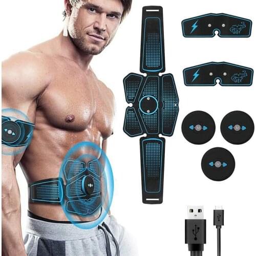 Abs Muscle Electro Stimulator EMS Trainer Fitness Training Gear Abdominal Muscles Toner Electrostimulation Home Gym Equipment