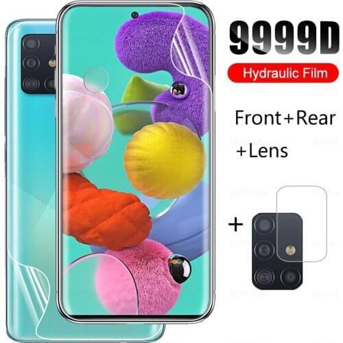 Full Cover Hydrogel Film For Samsung Galaxy A50 Screen For Samsung Galaxy A50s A51 Phone Back Screen Protector Camera Lens Film