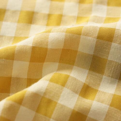 Plaid fabric yarn-dyed fabric shirt fabric cheongsam childrens dress skirt fabric tablecloth background cloth handmade cloth