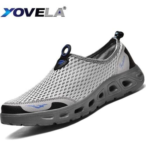 Summer Mesh Men Sneakers Lightweight Breathable Water Footwear Sneakers Man Casual Shoes Fashion Comfortable Flat Shoe for Men