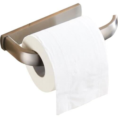 Leyden Brass Toilet Paper Holder Durable Rust Proof,Brushed Nickel Tissue Roller Hanger Wall Mount Simple Solid