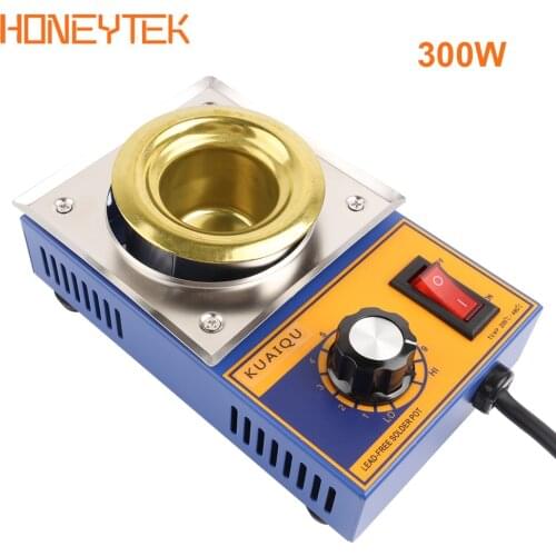 300W 220V Adjustable Temperature Lead Free Solder Pot Tin Stove Melting Furnace Temperature Soldering Desoldering 200℃-480