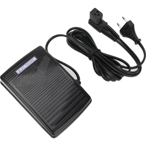 220V Continuously Variable Speed Sewing Machine Pedal Foot Control Pedal With Power Cord For Singer 974 Sewing Machine( EU Plug)