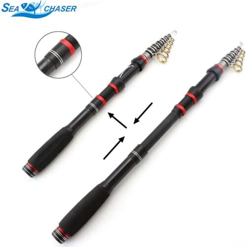 Portable ultrashort rod 1.8m- 3.0m carbon ultrashort Spinning Fishing Rod telescopic Travel carp fishing rod lure weight 30-60g