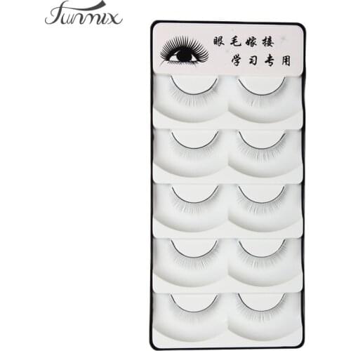 5 boxes Individual Eyelashes 25 pairs Training Fake Lashes for Eyelash Extension Practicing Teaching False Eyelashes