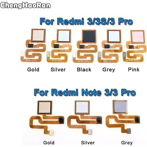 ChengHaoRan Fingerprint Scanner For Xiaomi Redmi 3 3S Pro Note 3 ID Home Button Menu Return Key Recognition Sensor Flex Cable