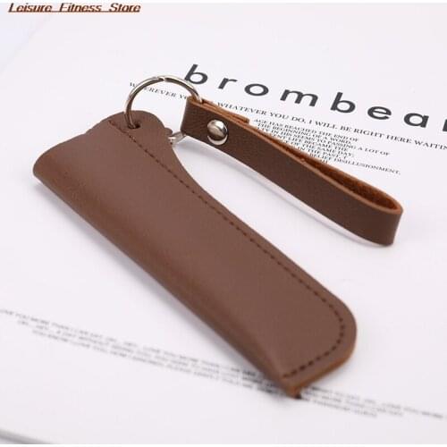Fold Knife First Layer PU Leather Cowhide Straight Knife Case Sheath Knife Cover Case Sheath Waistband Belt Buckle