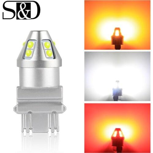 2Pc Super Bright Canbus T20 7440 W21W 7443 W21/5W T25 3157 P27/7W LED Light 12V Red White Yellow Auto Lamps