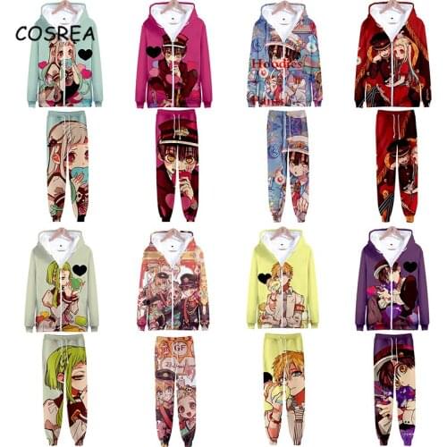 Toilet-Bound Hanako-kun Hoodies Sweatshirts Jibaku Shounen Hanako kun Coaplay Hoody Hoodies Pants Sport Suit Disfraz Women Men