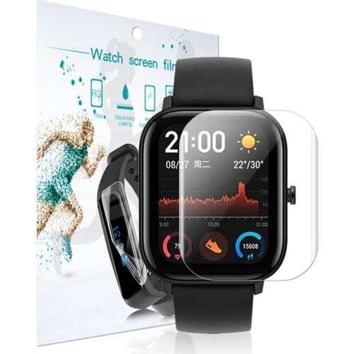 In Stock Smartwatch Tempered Glass Protective Film Guard For AMAZFIT GTS Smart Watch Toughened Display Screen Protector Cover