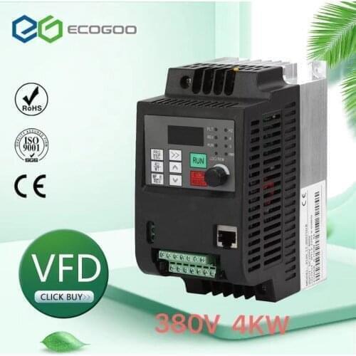 VSD 380V1.5KW/2.2KW/4KW Mini VFD inversor de frecuencia Variable para conversor de control de velocidad del Motor 0-650Hz