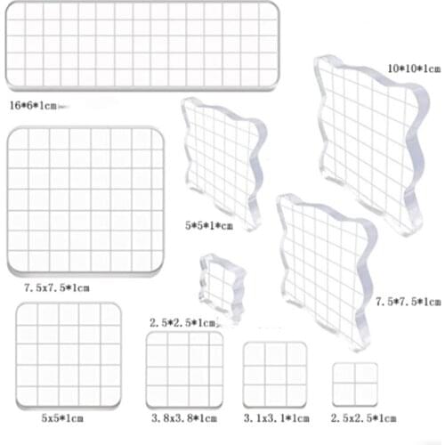 YINISE Acrylic Silicone Clear Stamps Block For Scrapbooking DIY Album Cards Decoration Embossing Handle Starter Shape Stamp