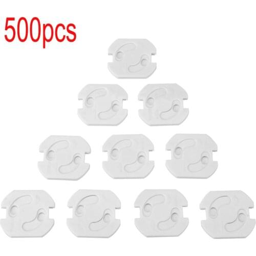 500pcs EU Plug Power Socket Electrical Outlet Covers Socket Cover Kids Child Safety Guard Protection Safety Plug Guard Protector