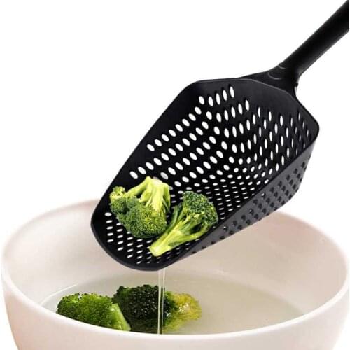 1 Piece Scoop Strainer Colander Plastic Soup Spoon Noodles Forks Cooking Shovels Pasta Filter Spoon Vegetable Kitchen Tools