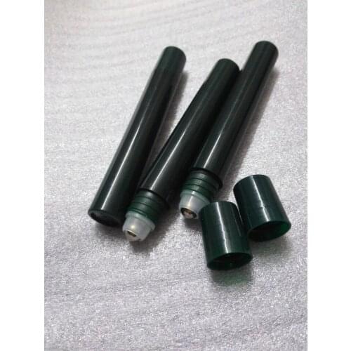 10ML dark green roll on bottle for eye cream/lotion/lip gloss/lip oil/serum steel ball medical containing plastic bottle