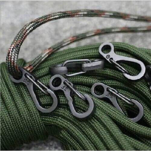 10Pcs/lot Mini Carabiner Camping Survival Climbing Spring Backpack Clasps Keychain Paracord Tactical Gear Hooks Key Chain