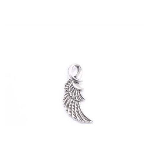 10PCS Vintage Slver Angel Wings Charms Pendants For Bracelet Necklace Fashion Jewelry Making Beads Brand DIY Accessories P1846