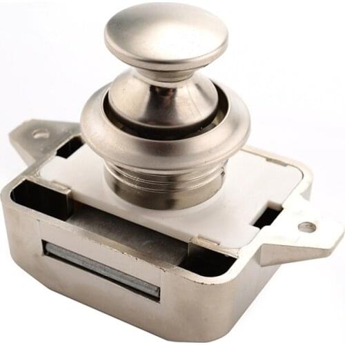 10PCS Camper Car Push Lock 26mm RV Caravan Boat Motor Home Cabinet Drawer Latch Button Locks For Furniture Hardware