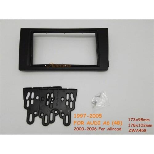 11-458 2 Din Car Radio Fascia Panel Kit for AUDI A6 (4B) 1997-2005, Allroad 2000-2006 Car Stereo Radio Fascia Panel Trim
