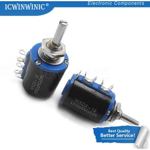 2piece WXD3-12 1W 4K7 4.7K ohm WXD3-12-1W 5 ring multi-circle precision wire-wound potentiometer In Stock