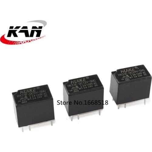 20PCS/Lot Relay HK23F-DC5V-SHG HK23F-DC12V-SHG HK23F-DC24V-SHG 6PIN 2A 0.2W