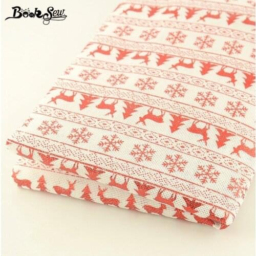 Booksew Composite Fabric Christmas Style 50x150cm Sewing Cloth Tissue Tela DIY For Hat Bag Cushion Stocking Home Decoration