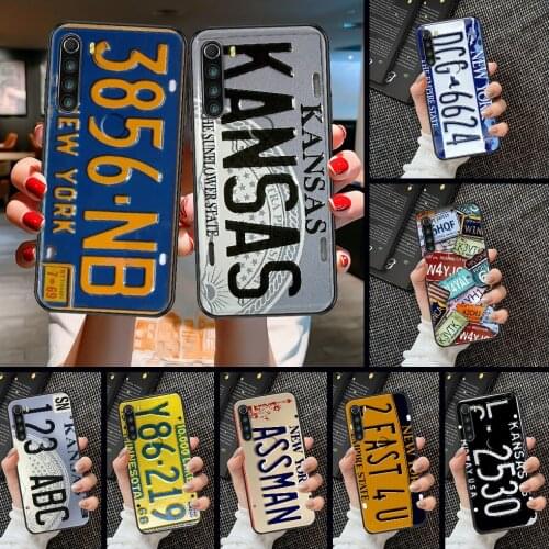 Retro License Plate Number Phone case For Xiaomi Redmi Note 7 7A 8 8T 9 9A 9S 10 K30 Pro Ultra black 3D coque tpu Etui art