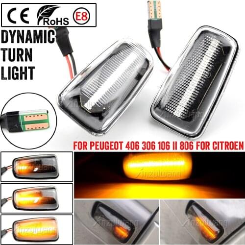 Dynamic LED Side Marker Light Signal Blinker for Citroen Berlingo Jumpy Saxo Xantia Xm ZX Peugeot 106 306 406 806 EXPERT PARTNER