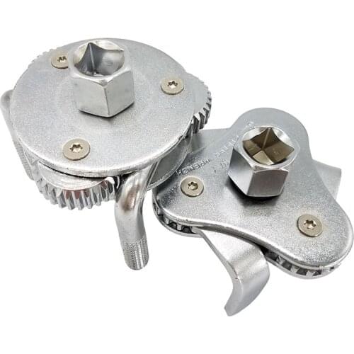 Two Way Oil Filter Wrench Flat Jaw Oil Grid Removal Tool With a 2/1 to 3/8 adapter filter wrench adjustable