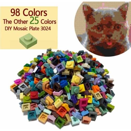 Guduola 3024 Plate 1x1 Pixel Art DIY QR Code Mosaic Design customized 80 Colors MOCBuilding Blocks link One 34 Colors 100pcs/LOT