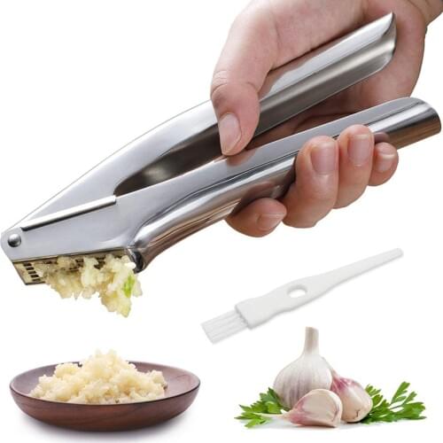 Premium Metal Garlic Press Garlic Mincer Chopper Crusher Presser Slicer Grater Squeezer with Great Handle Kitchen Tools