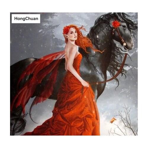 Fast delivery "Beauty Horse" 5D DIY round/square diamond painting mosaic housewife handicraft cross stitch home decoration gift