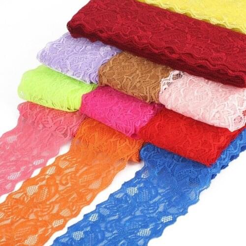 1 Yards 8cm Width Lace Trim Ribbon Rainbow Ribbon Lace Trim for Gift Wrapping Sewing Floral Wedding Decoration Garland Banner