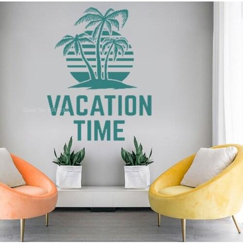 Summer Wall Stickers for Living Room Holiday Home Decoration Support Color Customization Wallpaper Environmental Protection Z186