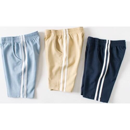 Summer new kids five pants boys and girls cotton casual striped baby boys girls clothes for sports 2-8 Y