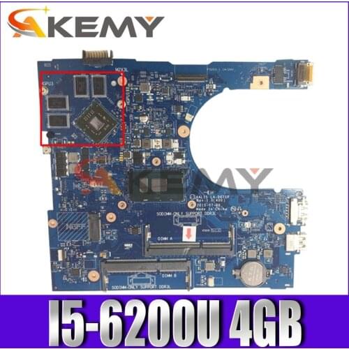 For dell inspiron 5459 5559 5759 LA-D071P CN-0T66WJ 0T66WJ T66WJ laptop motherboard with I5-6200U AMD M335 4G 100% tested work