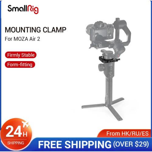 SmallRig Mounting Clamp for MOZA Air 2 Gimbal Stabilizer Quick Release Rod Clamp With Nato Rail And Threading Holes -2328