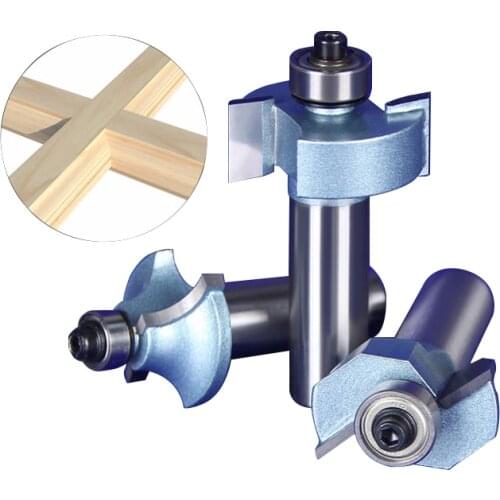 3pcs/set 1/2 SHK Tenon Knife Router Bits Wooden Door knife Set Wood Milling curboard cutter