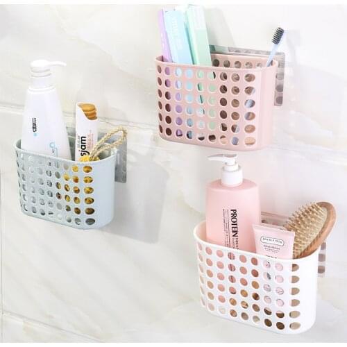 3 color optional punch-free wall-mounted rack bathroom storage hanging basket vanity bathroom supplies ZP8051055