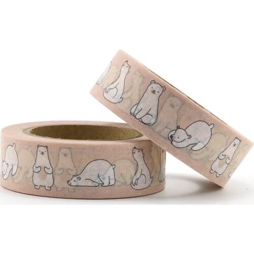 New 15mm* 10m cute pet paper tape DIY scraping mask tape