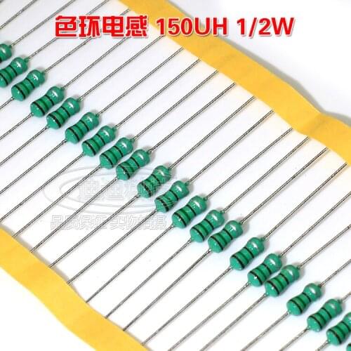New Color Ring Inductor 0410 1/2W 150UH 151K Color Code Inductor