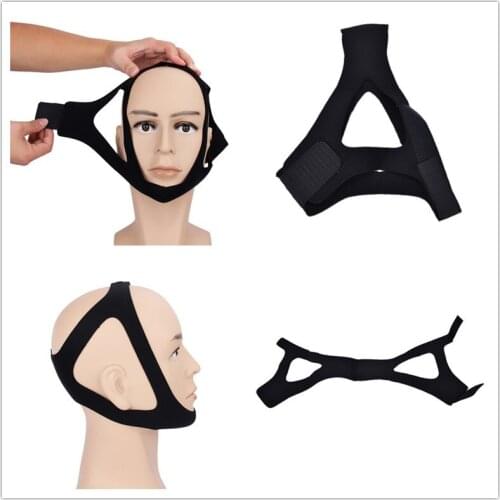 NEW Anti Snoring Chin Strap Anti Snore Stop Snoring Jaw Belt Sleep Support for Woman Man Care Sleeping Tools Black Color