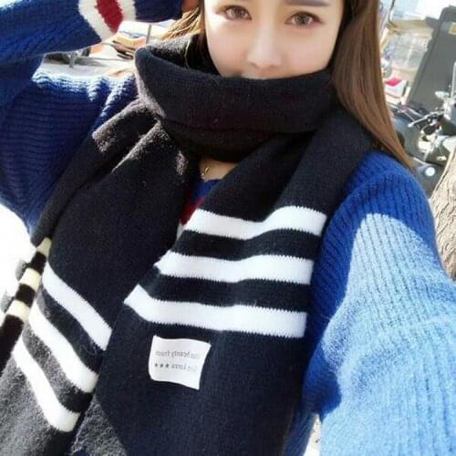 Autumn and winter Korean version of double-sided Chiro men shawl dual-use female super thick student scarf girls