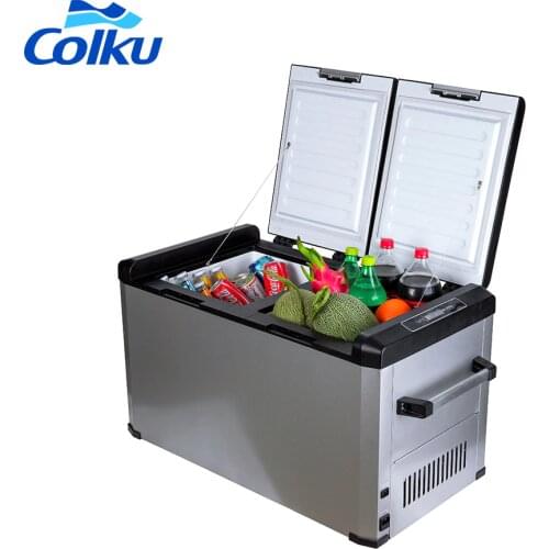 12 volt portable fridge 220v camper double door RV solar electric cool box home appliances refrigerator mini 12V car freezer