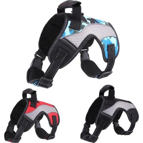 Dog Walking Outdoor Adjustable Harness Pet Vest Collar No Pull Breathable Puppy Traction Rope Strap Cat Chest Back Leash